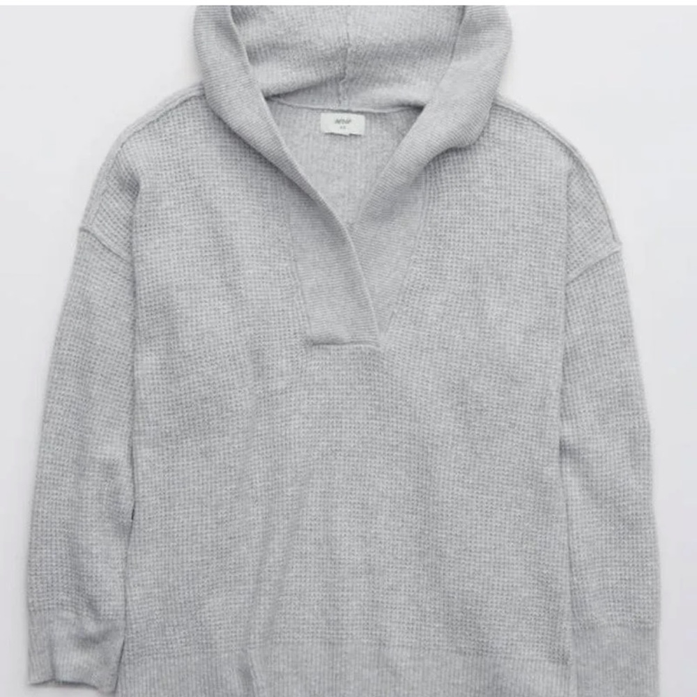Aerie CozyUp Waffle Sweater Hoodie